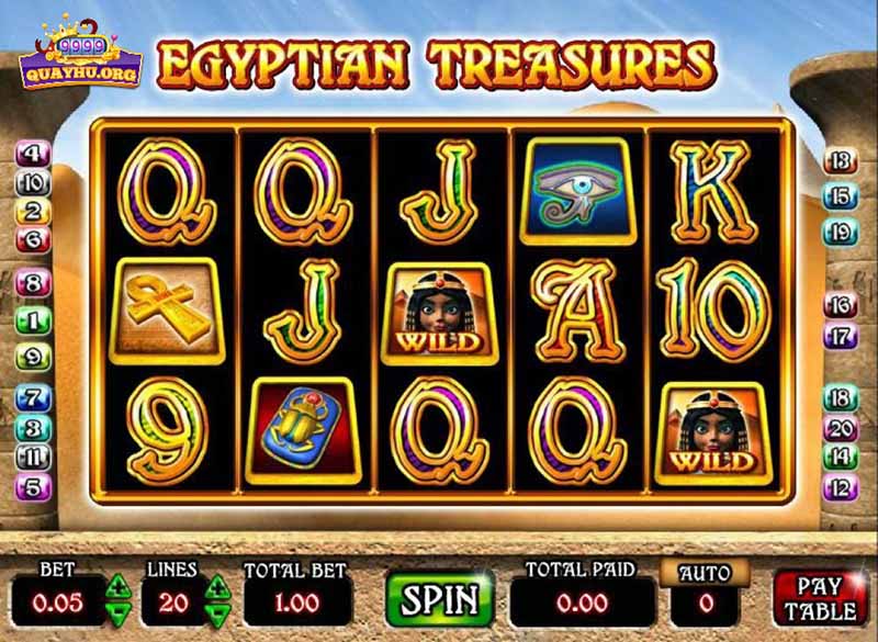 Egyptian Treasure | Treen phá đảo game cùng vòng xoay Ai Cập
